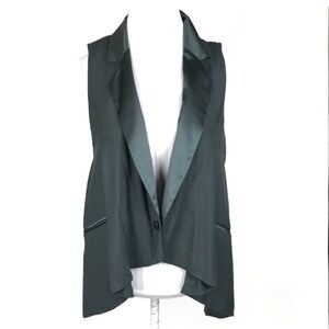 Elizabeth & James Crossback Silk Trim Vest Small